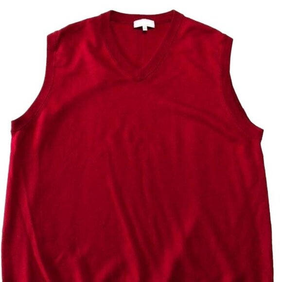 Turnbury Sweater Vest Mens 3XT Tall Merino Wool Deep Red Used - Picture 14 of 16